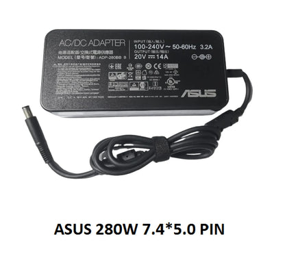 ASUS Laptop Charger 280W 20V 14A Original Adapter (7.4 mm x 5.0 mm) (1 Yr Warranty) (Power Cord Included)