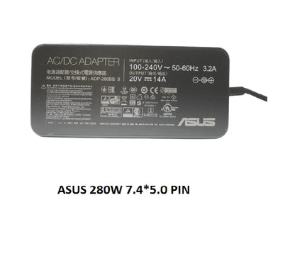 ASUS Laptop Charger 280W 20V 14A Original Adapter (7.4 mm x 5.0 mm) (1 Yr Warranty) (Power Cord Included)