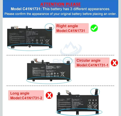 ASUS C41N1731 - C41N1731 Original Laptop Notebook Battery (1 Yr Warranty)
