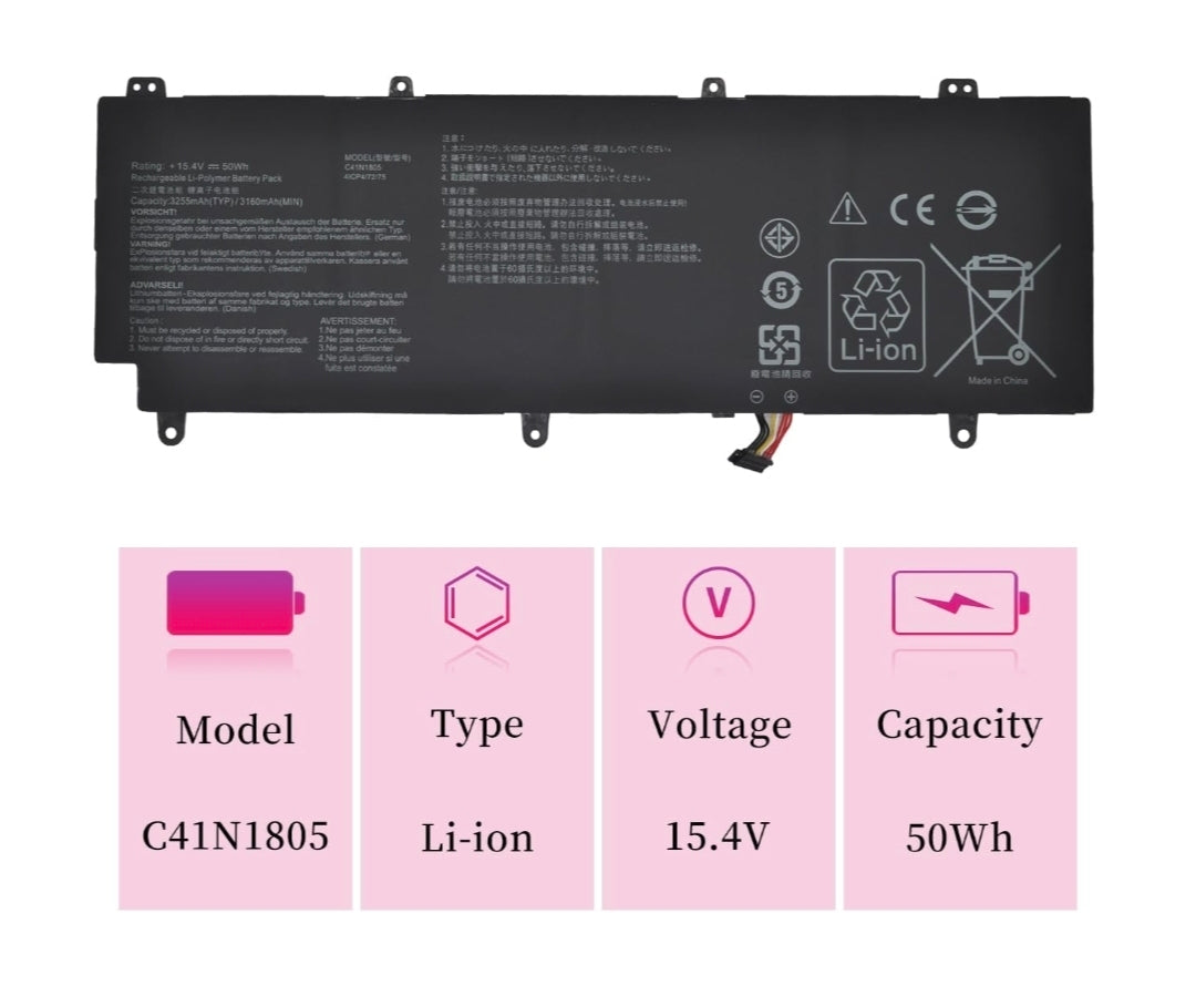 ASUS Zephyrus S GX531GX - C41N1805 Original Laptop Notebook Battery (1 Yr Warranty)