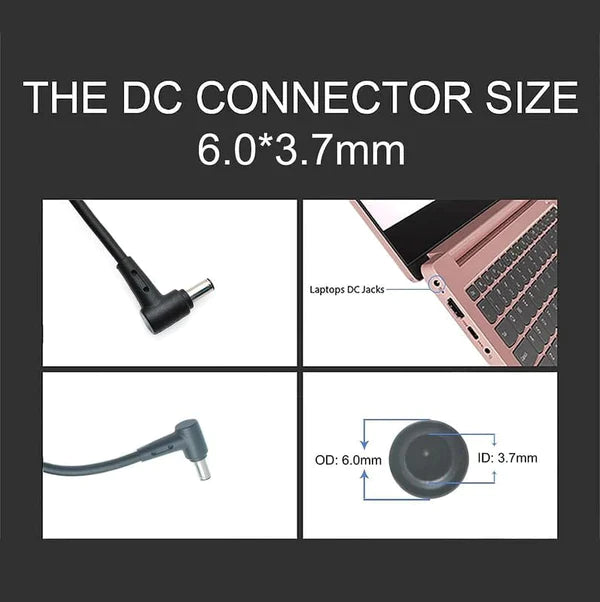 ASUS Laptop Charger 200W 20V 10A Original Adapter (6.0 mm x 3.7 mm) (1 Yr Warranty) (Power Cord Included)