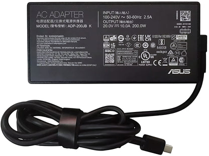 ASUS Laptop Charger 200W 20V 10A Original Adapter (Rectangle Pin) (1 Yr Warranty) (Power Cord Included)