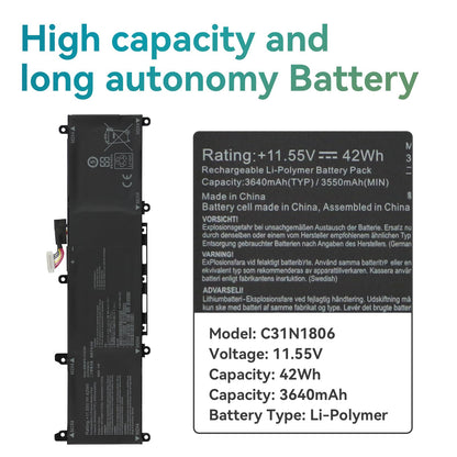 ASUS C31N1806 - C31N1806 Original Laptop Notebook Battery (1 Yr Warranty)