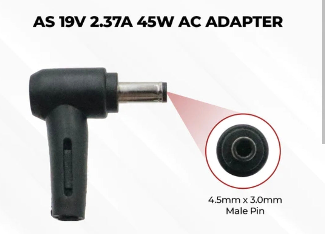 ASUS Laptop Charger 45W 19V 2.37A Original Adapter Model No: A540LA (4.5 mm x 3.0 mm) (1 Yr Warranty) (Power Cord Included)