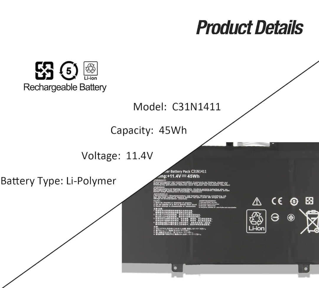 ASUS C31N1411 - C31N1411 Original Laptop Notebook Battery (1 Yr Warranty)
