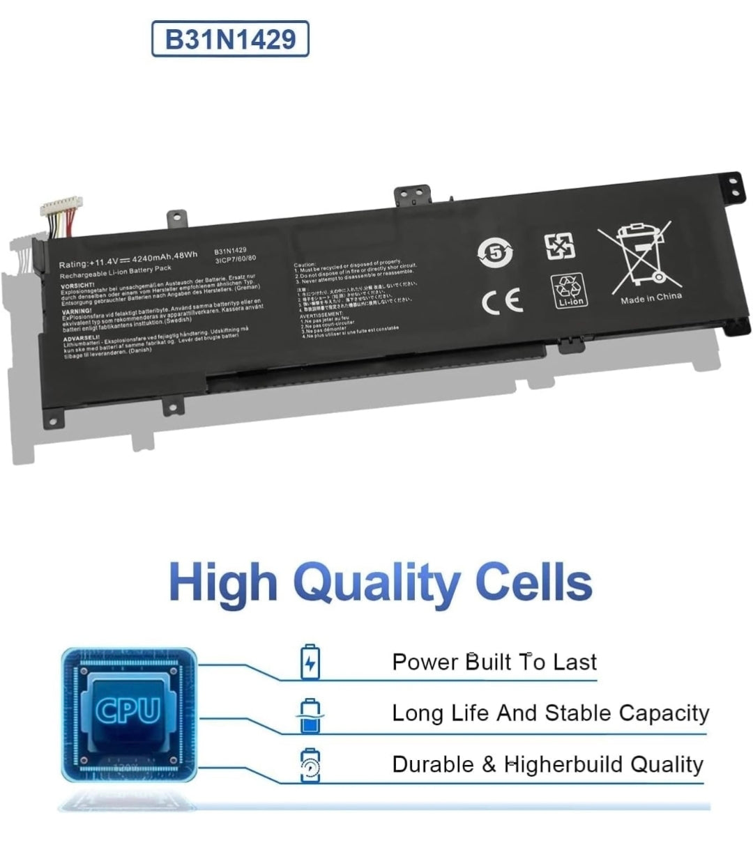 ASUS C31N1429 - C31N1429 Original Laptop Notebook Battery (1 Yr Warranty)