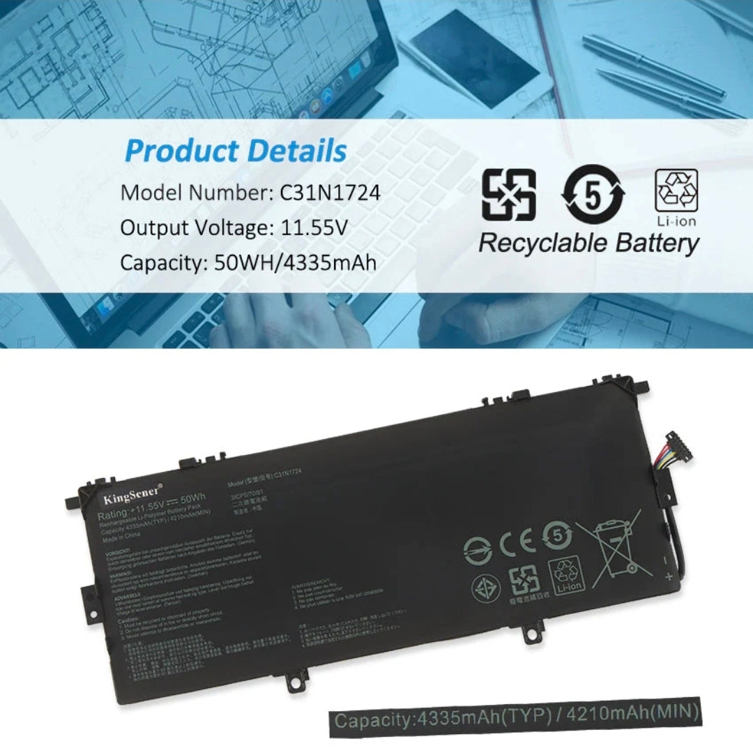 ASUS C31N1724 - C31N1724 Original Laptop Notebook Battery (1 Yr Warranty)