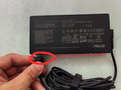ASUS Laptop Charger 120W 20V 6A Original Adapter (5.5 mm x 2.5 mm) (1 Yr Warranty) (Power Cord Included)