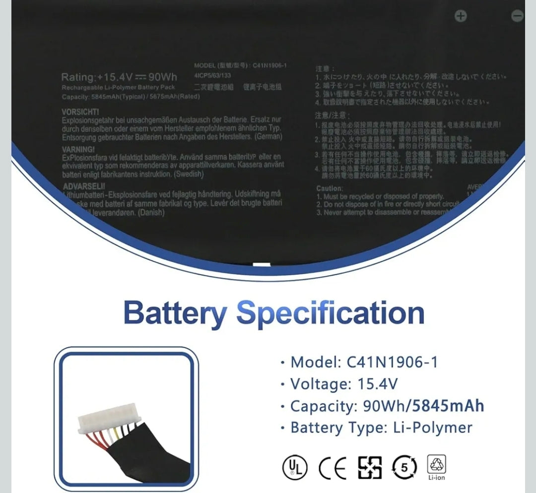 ASUS C41N1906 - C41N1906 Original Laptop Notebook Battery (1 Yr Warranty)