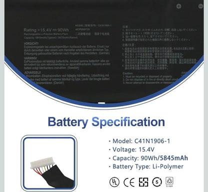 ASUS C41N1906 - C41N1906 Original Laptop Notebook Battery (1 Yr Warranty)