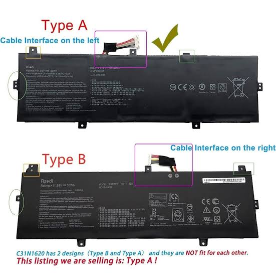 ASUS C31N1620 - C31N1620 Original Laptop Notebook Battery (1 Yr Warranty)