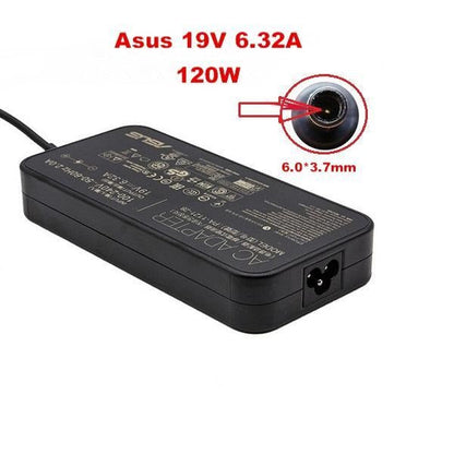 ASUS Laptop Charger 120W 19V 6.32A Original Adapter (6.0 mm x 3.7 mm) (1 Yr Warranty) (Power Cord Included)