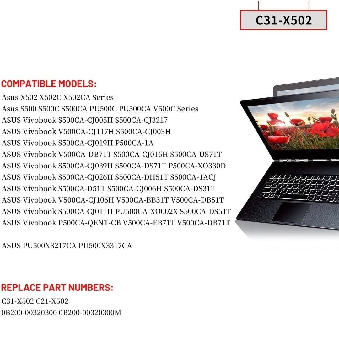 ASUS C31-X502 - C31-X502 Original Laptop Notebook Battery (1 Yr Warranty)