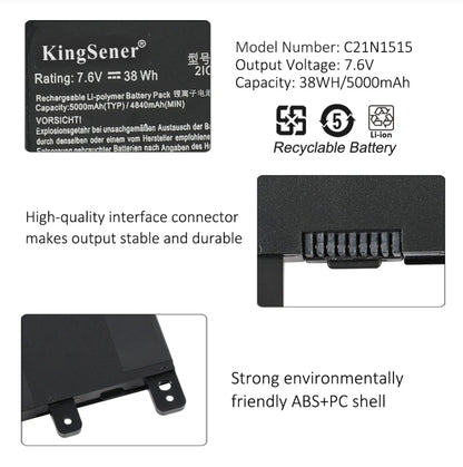 ASUS C21N1515 - C21N1515 Original Laptop Notebook Battery (1 Yr Warranty)