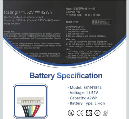 ASUS VivoBook K513EA - B31N1842 Original Laptop Notebook Battery (1 Yr Warranty)