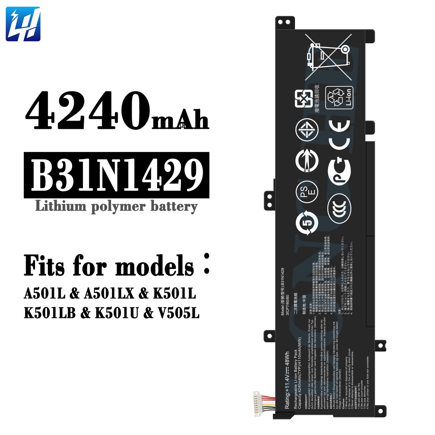 ASUS B31N1429 - B31N1429 Original Laptop Notebook Battery (1 Yr Warranty)