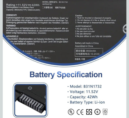 ASUS VivoBook 15 F571GT - B31N1732 Original Laptop Notebook Battery (1 Yr Warranty)
