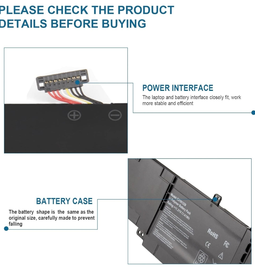 ASUS C31N1339 - C31N1339 Original Laptop Notebook Battery (1 Yr Warranty)