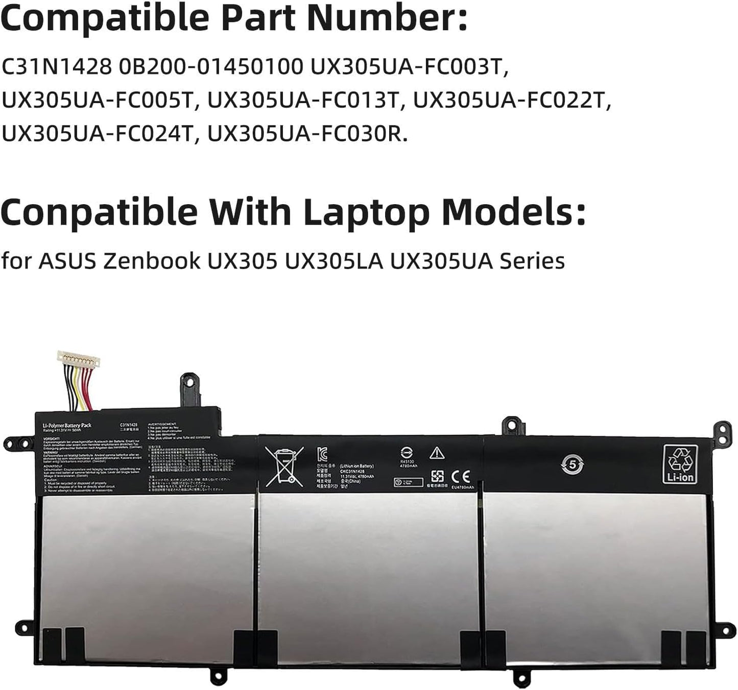 ASUS C31N1428 - C31N1428 Original Laptop Notebook Battery (1 Yr Warranty)
