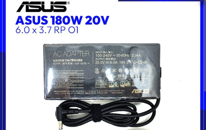 ASUS Laptop Charger 180W 20V 9A Original Adapter (6.0 mm x 3.7 mm) (1 Yr Warranty) (Power Cord Included)  Model : ADP-180TB H