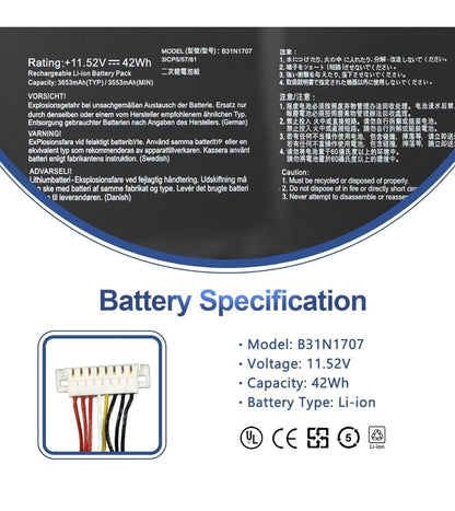 ASUS A411UF - B31N1707 Original Laptop Notebook Battery (1 Yr Warranty)