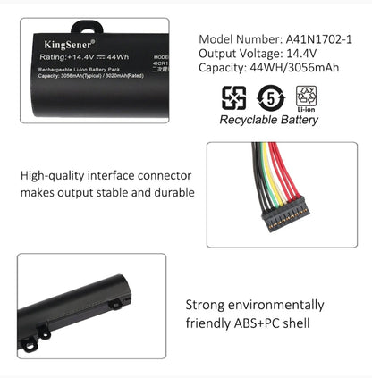 ASUS A41N1702 - A41N1702 Original Laptop Notebook Battery (1 Yr Warranty)