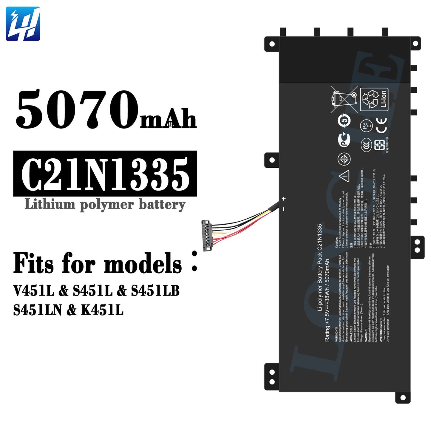 ASUS C21N1408 - C21N1408 Original Laptop Notebook Battery (1 Yr Warranty)