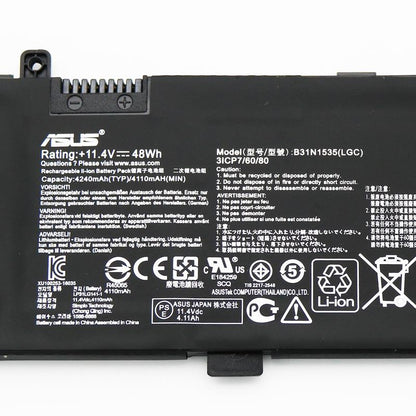 ASUS B31N1535 - B31N1535 Original Laptop Notebook Battery (1 Yr Warranty)