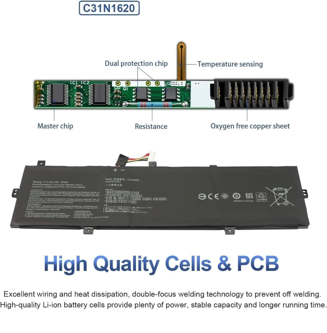ASUS C31N1620 - C31N1620 Original Laptop Notebook Battery (1 Yr Warranty)