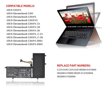 ASUS C21N1430 - C21N1430 Original Laptop Notebook Battery (1 Yr Warranty)