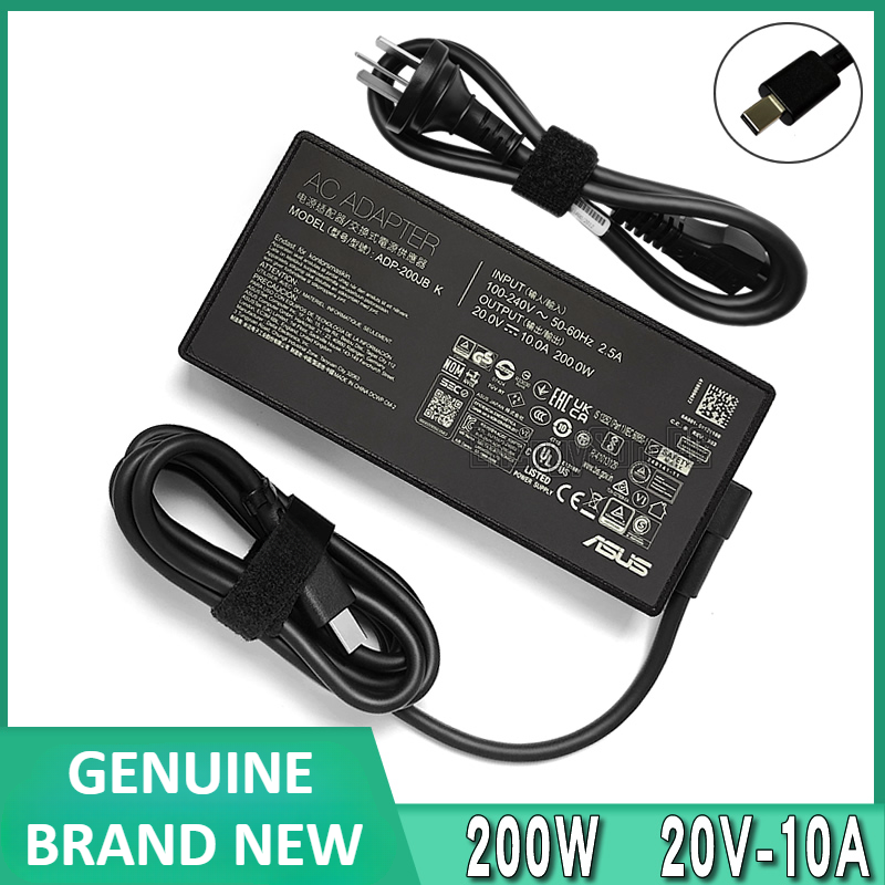 ASUS Laptop Charger 200W 20V 10A Original Adapter (Rectangle Pin) (1 Yr Warranty) (Power Cord Included)