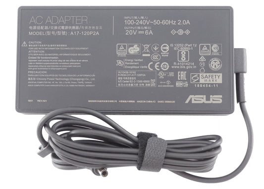 ASUS Laptop Charger 120W 20V 6A Original Adapter (6.0 mm x 3.7 mm) (1 Yr Warranty) (Power Cord Included)