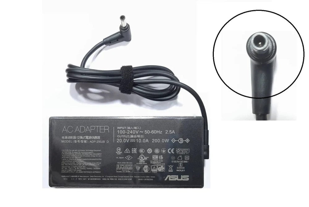ASUS Laptop Charger 200W 20V 10A Original Adapter (6.0 mm x 3.7 mm) (1 Yr Warranty) (Power Cord Included)