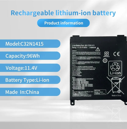 ASUS ZenBook UX501JW - C32N1415 Original Laptop Notebook Battery (1 Yr Warranty)