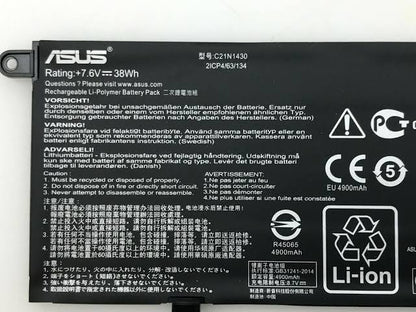 ASUS C21N1430 - C21N1430 Original Laptop Notebook Battery (1 Yr Warranty)
