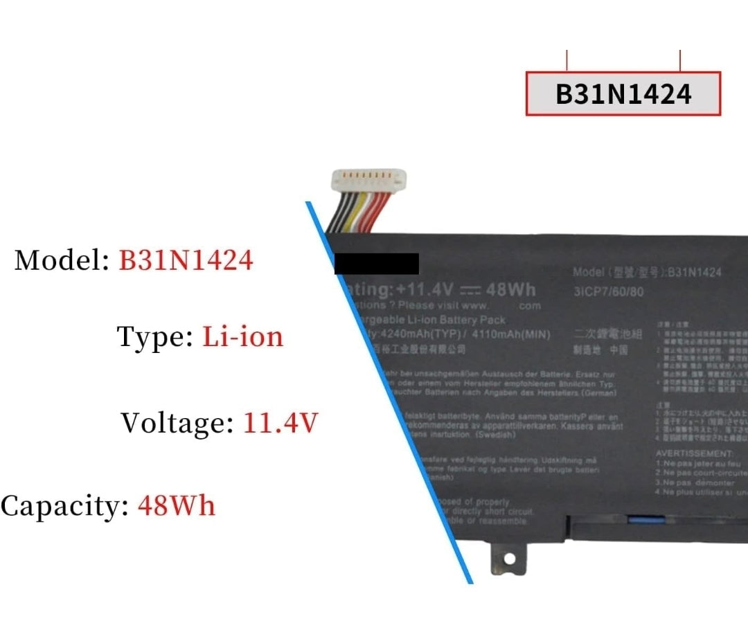 ASUS A401LB - B31N1424 Original Laptop Notebook Battery (1 Yr Warranty)