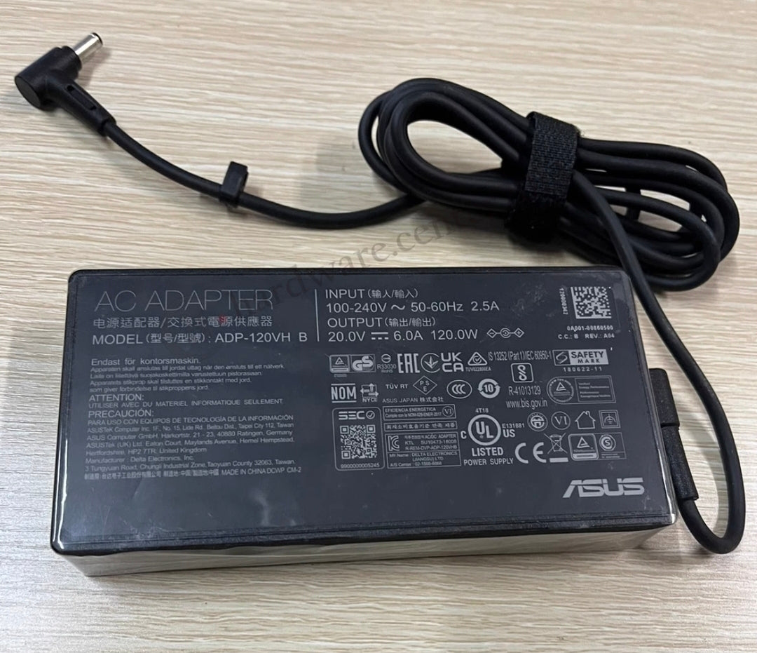 ASUS Laptop Charger 120W 20V 6A Original Adapter (5.5 mm x 2.5 mm) (1 Yr Warranty) (Power Cord Included)