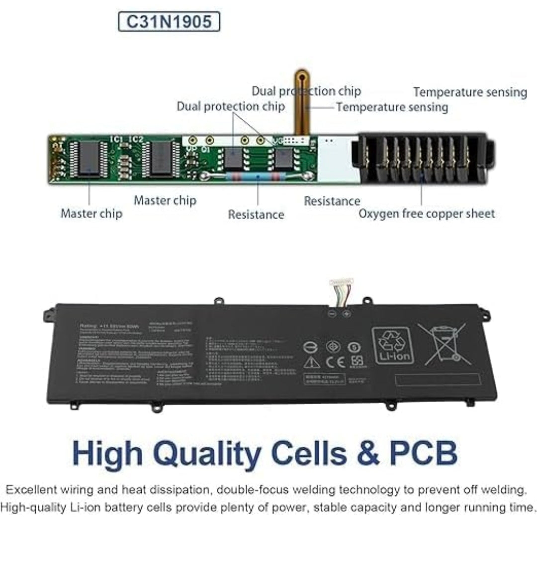 ASUS Vivobook S 14 Flip TN3402QAB - C31N1905 Original Laptop Notebook Battery (1 Yr Warranty)