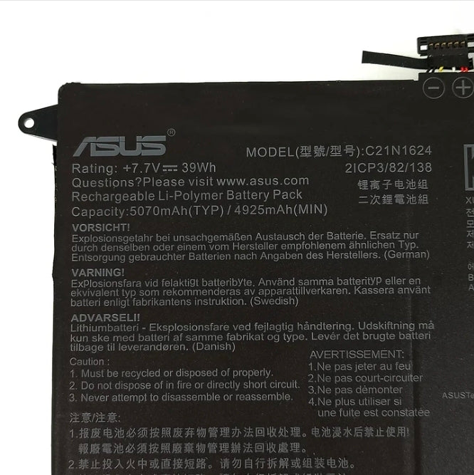 ASUS C21N1624 - C21N1624 Original Laptop Notebook Battery (1 Yr Warranty)