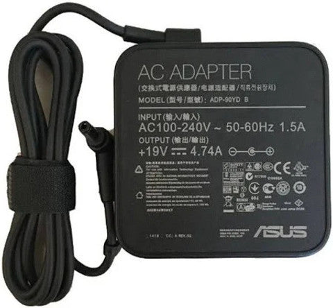ASUS Laptop Charger 90W 19V 4.74A Original Adapter Model no : ADP-90YD B (5.5 mm x 2.5 mm) (1 Yr Warranty) (Power Cord Included)