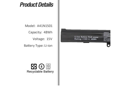 ASUS A41LK9H - A41N1501 Original Laptop Notebook Battery (1 Yr Warranty)