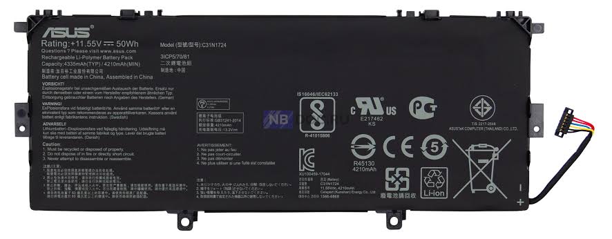 ASUS C31N1724 - C31N1724 Original Laptop Notebook Battery (1 Yr Warranty)