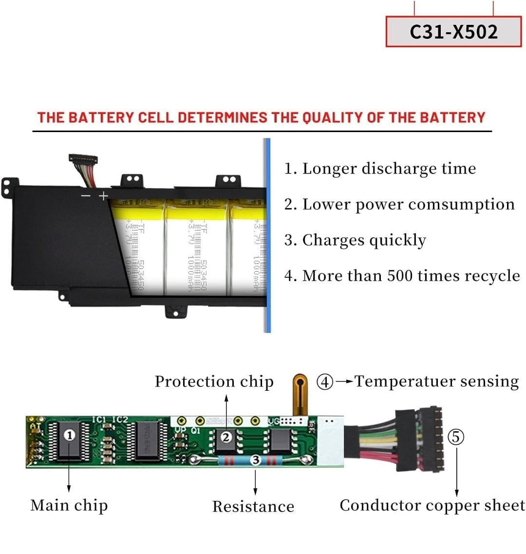 ASUS C31-X502 - C31-X502 Original Laptop Notebook Battery (1 Yr Warranty)
