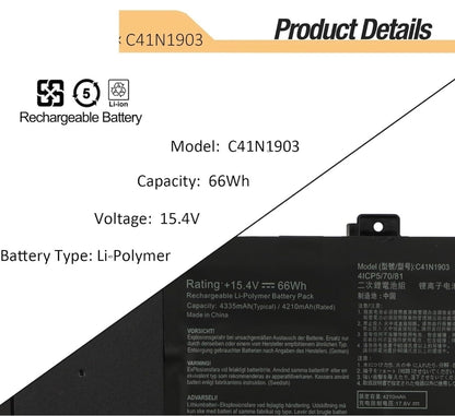 ASUS C41N1903 - C41N1903 Original Laptop Notebook Battery (1 Yr Warranty)