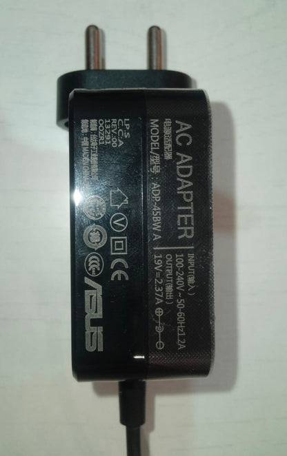 ASUS Laptop Charger 45W 19V 2.37A Original Adapter (1.35 MM) (1 Yr Warranty) (Power Cord Included) Model : ADP-45BW A