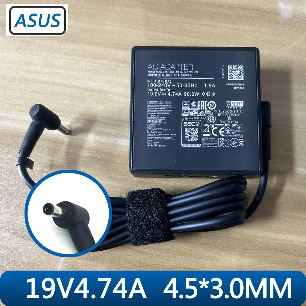 ASUS Laptop Charger 90W 19V 4.74A Original Adapter Model No: A42JV (4.5 mm x 3.0 mm) (1 Yr Warranty) (Power Cord Included)