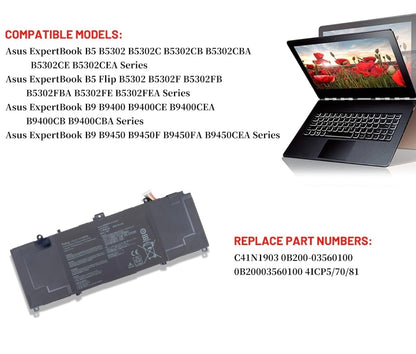 ASUS C41N1903 - C41N1903 Original Laptop Notebook Battery (1 Yr Warranty)