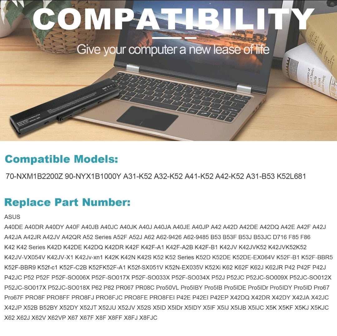 ASUS A31-B53 - A32-K52 Original Laptop Notebook Battery (1 Yr Warranty)