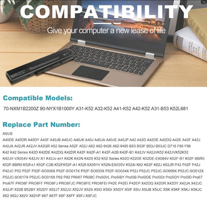 ASUS A31-B53 - A32-K52 Original Laptop Notebook Battery (1 Yr Warranty)