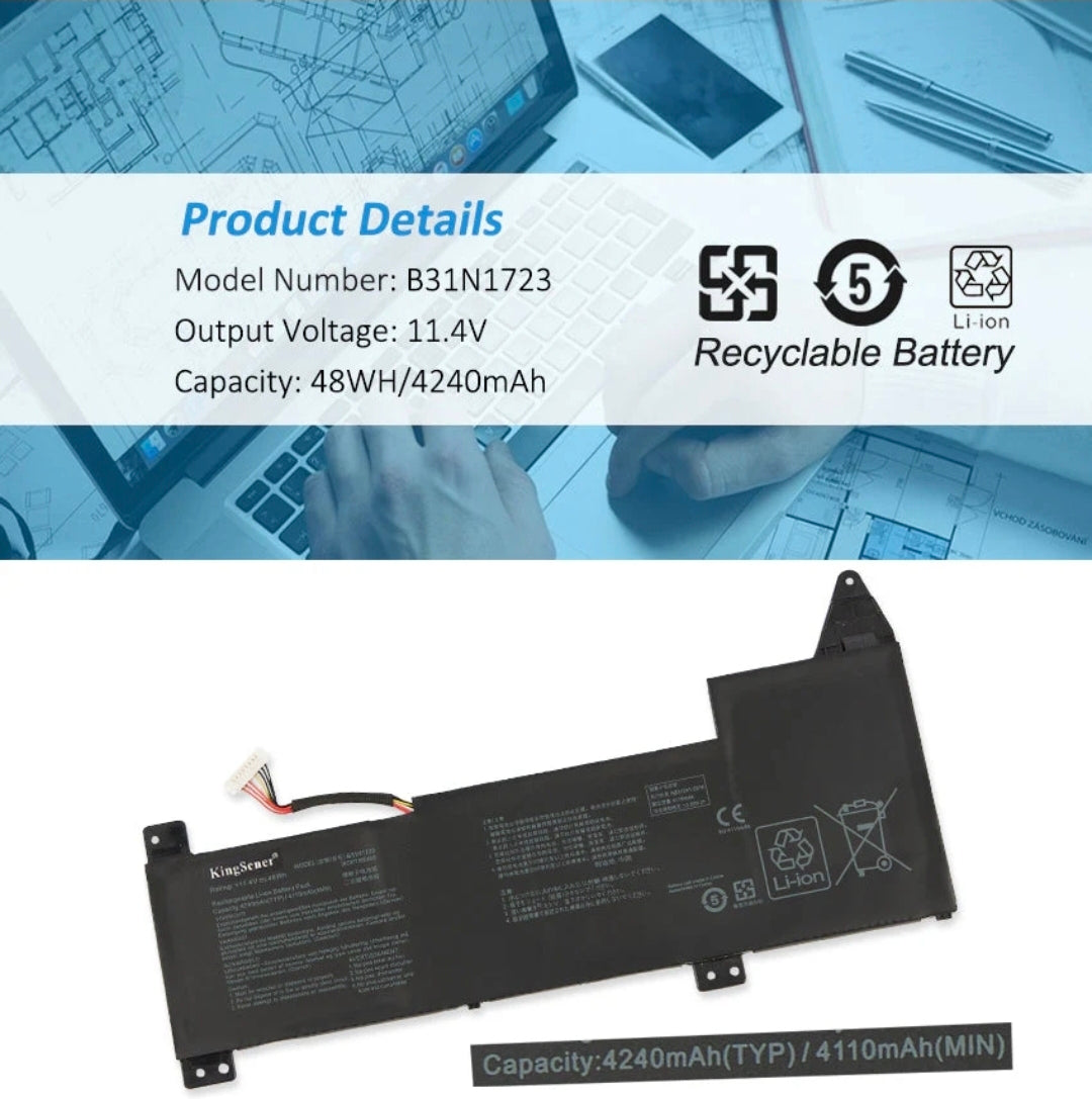 ASUS B31N1723 - B31N1723 Original Laptop Notebook Battery (1 Yr Warranty)